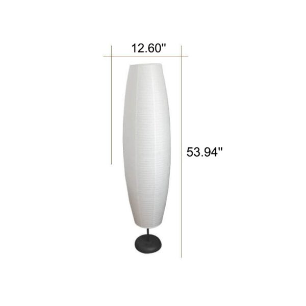 Nordic Minimalist Rice Paper Column 2-Light Standing Floor Lamp - Image 6