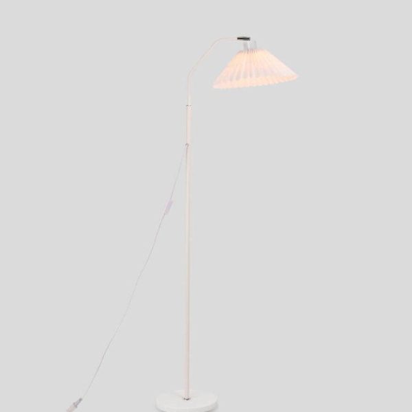 Minimalist Fabric Pleated Shade 1-Light Standing Floor Lamp - Image 13