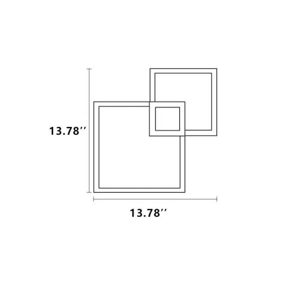 Minimalist Square Combination LED Iron Wall Sconce Lamp - Image 4