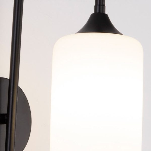 Modern Minimalist Glass Cylindrical Shade Bending Arm 1-Light Wall Sconce Lamp - Image 10
