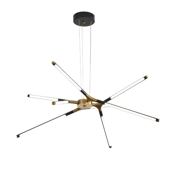 3/8-Light LED Dimmable Linear Sputnik Chandelier for Living Room - Image 7