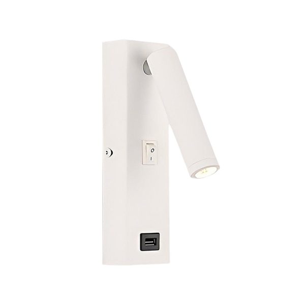 Rectangular Adjustable LED Modern Wall Lamp with Switch USB Charging Port - Image 7