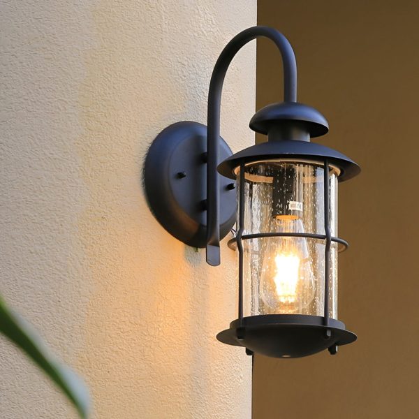 Creative Glass Waterproof LED Black Modern Plug in Wall Sconce Lighting - Image 3