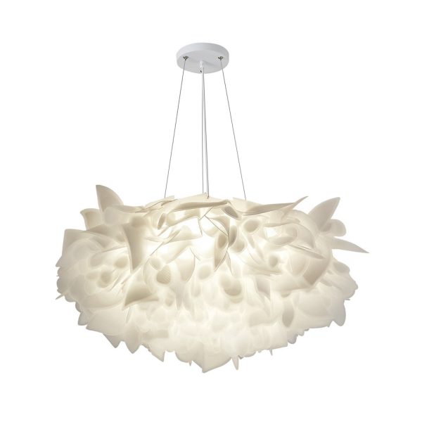 Flower Petals Three Step Dimming LED White Ins Nordic Chandelier Light - Image 9