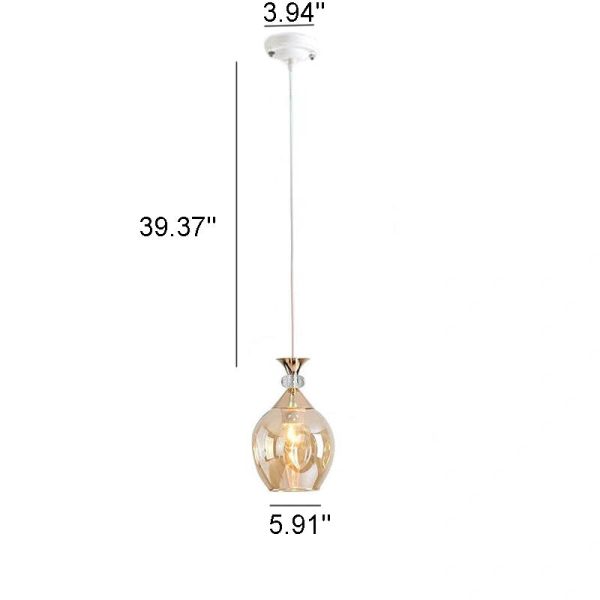 Nordic Gradient Glass Orb 1/3 Light Island Light Chandelier - Image 10