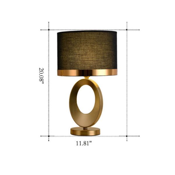 Modern Luxury Fabric Ring Base 1-Light Table Lamp - Image 7