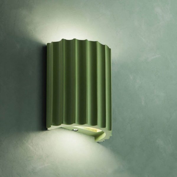 Macaron Resin Striped Half Cylinder 1-Light Wall Sconce Lamp - Image 13