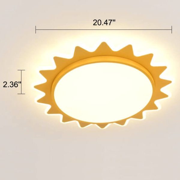 Creative Cartoon Sun Shaped LED Flush Mount Ceiling Light - Image 12