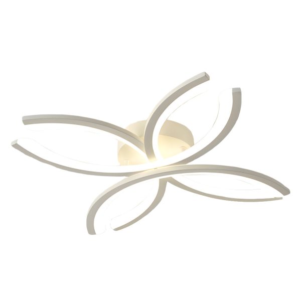LED Flush Mount Flower-Shaped Acrylic Ceiling Light White/Gray Ceiling Lighting Fixture for Living Room - Image 10