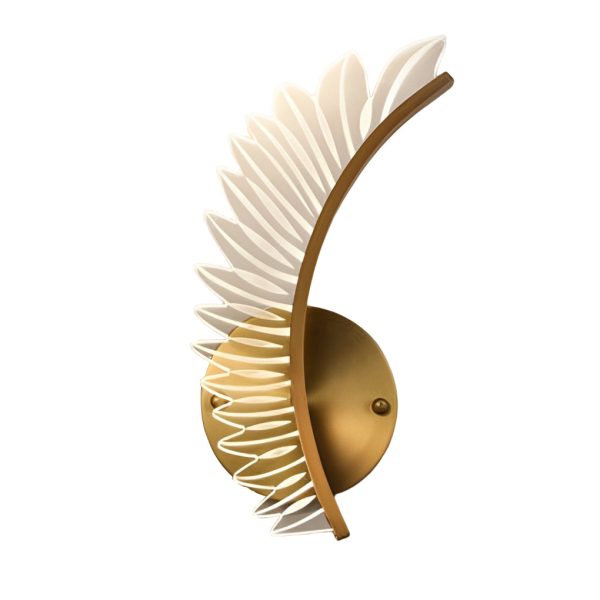 Acrylic Leaves Feathers LED Three Step Dimming Postmodern Wall Lamp - Image 8