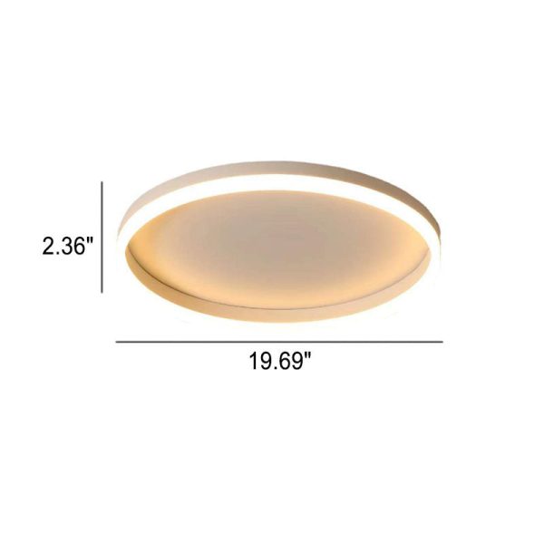 Nordic Minimalist Circle Ring Iron Acrylic LED Flush Mount Ceiling Light - Image 10