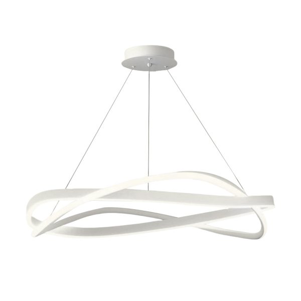 Circular Wave Rings Three Step Dimming Minimalist Nordic Chandelier - Image 10