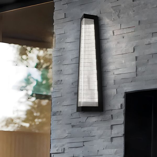 Striped Acrylic Waterproof LED Black Modern Outdoor Wall Lights Fixture - Image 2