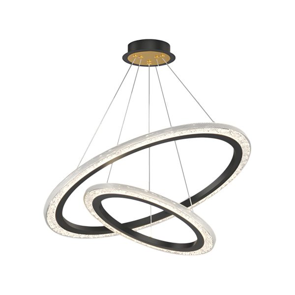 2/3 Rings Adjustable Luxury 3 Step Dimming Modern Chandelier Hanging Lights - Image 7
