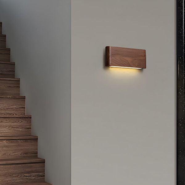 Linear Walnut Wood LED Wall Sconce - Image 4