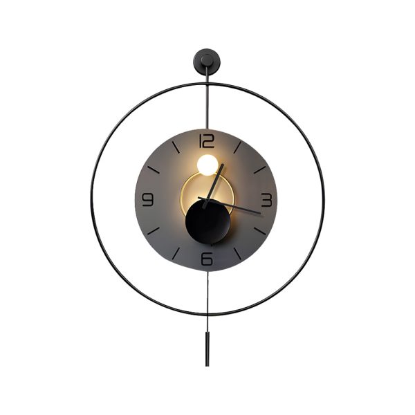 Battery Operated Round LED Hanging Metal Wall Clock - Image 10