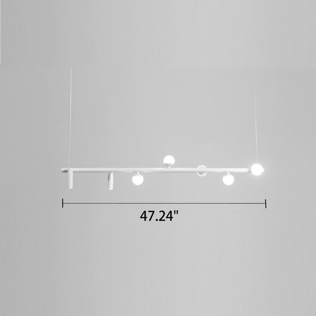 Minimalist  Island Light Linear 6/7 Light Acrylic Iron LED Chandelier - Image 12