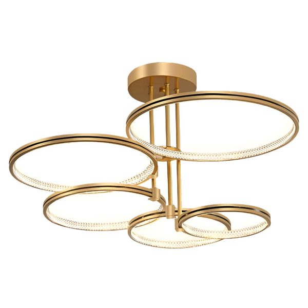 Minimalist 3 Ring Metal Nordic Ceiling Lights Chandelier Hanging Lamp - Image 9