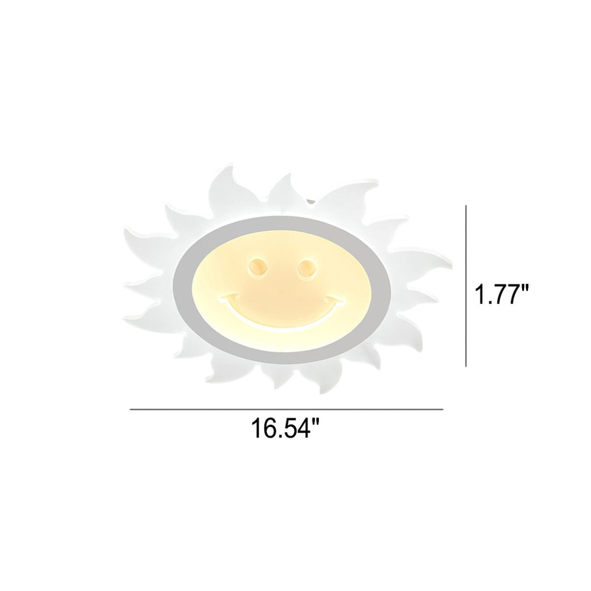 Creative Cartoon Smiley Sun LED Flush Mount Ceiling Light - Image 7