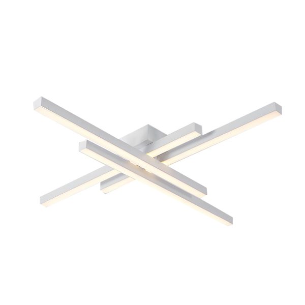 4-Light Modern Linear Parallax Ceiling Lamp LED Flush Mount Ceiling Light - Image 8