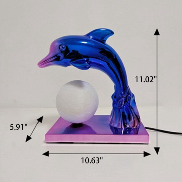 Nordic Creative Dolphin Ball Shade 1-Light Table Lamp - Image 7
