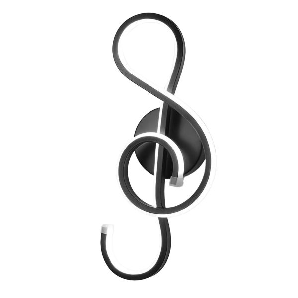 Musical Note Shaped Electroplated LED Modern Wall Sconce Lighting - Image 17