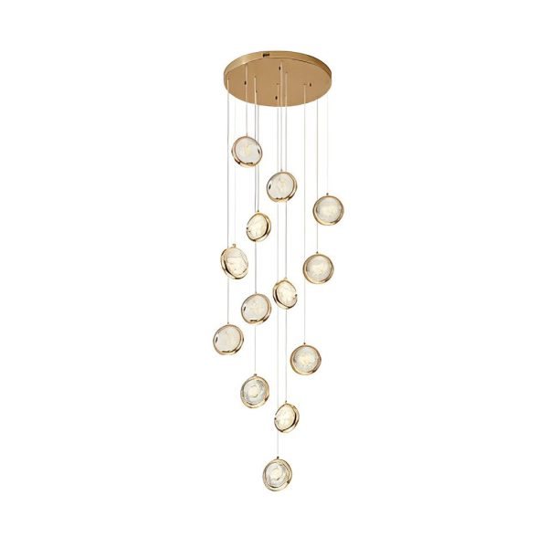 Global Crystal Cluster Adjustable Luxury Staircase Modern Long Chandelier - Image 10
