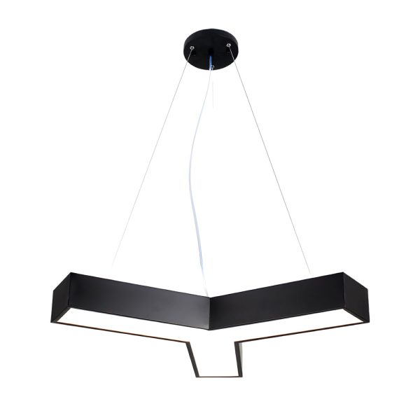 4 Pcs Modern Seamless Y-Shaped Linear LED Office Pendant Lights - Image 10