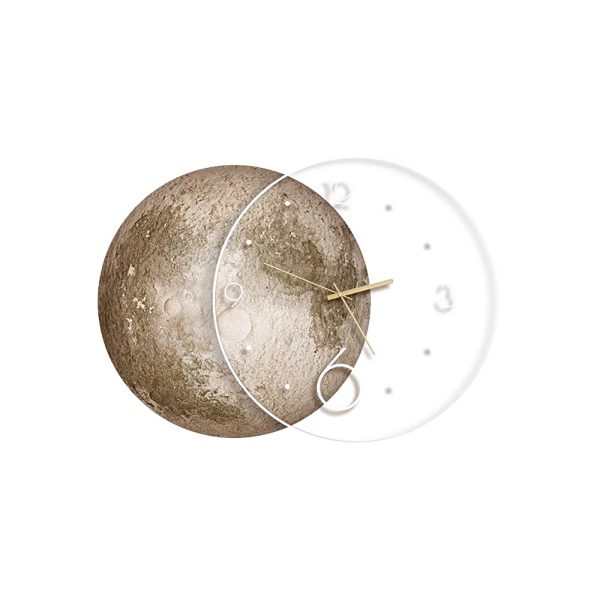 Moon Lunar Wall Clock USB Remote Control Power Bank LED Wall Painting Lamp - Image 8
