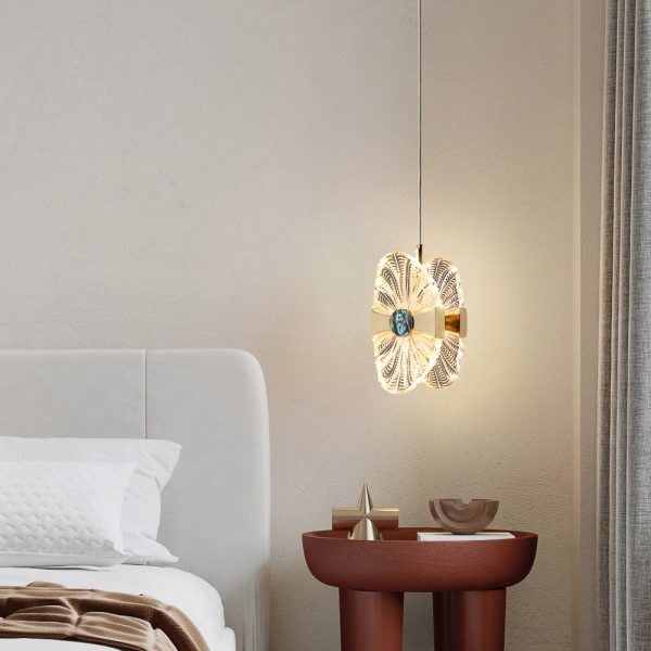 Acrylic Round Lotus Leaf 3 Step Dimming Luxury Modern Pendant Lights - Image 2