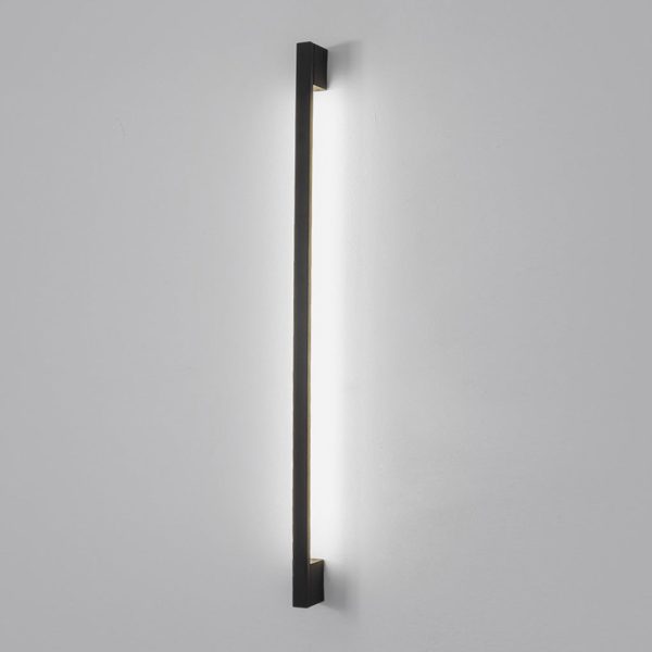 Minimalist Strip Three Step Dimming LED Black Postmodern Wall Lamp - Image 9