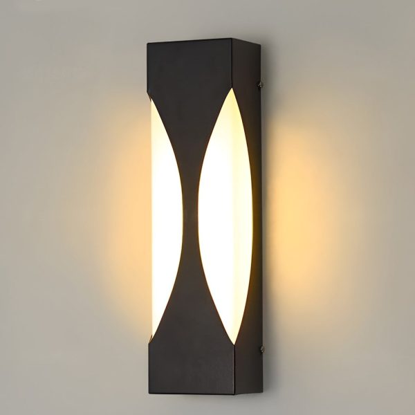 Creative Rectangular Waterproof LED Black Modern Outdoor Wall Sconce Lighting - Image 7
