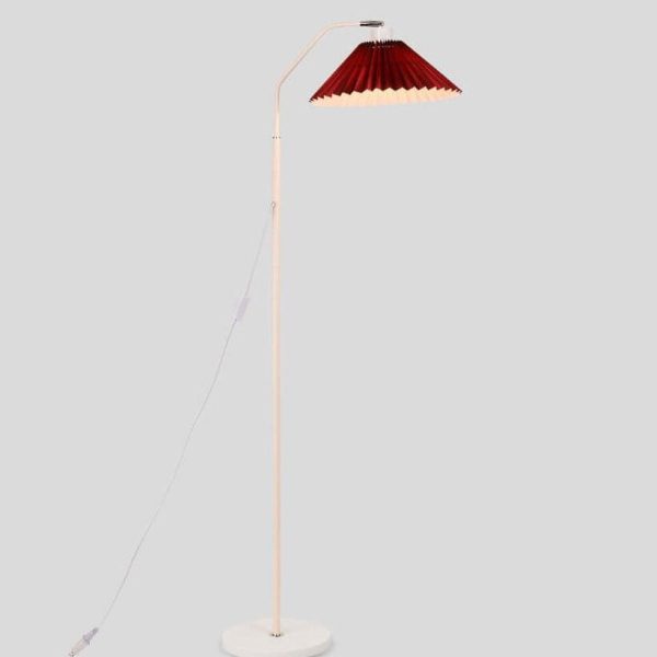 Minimalist Fabric Pleated Shade 1-Light Standing Floor Lamp - Image 14