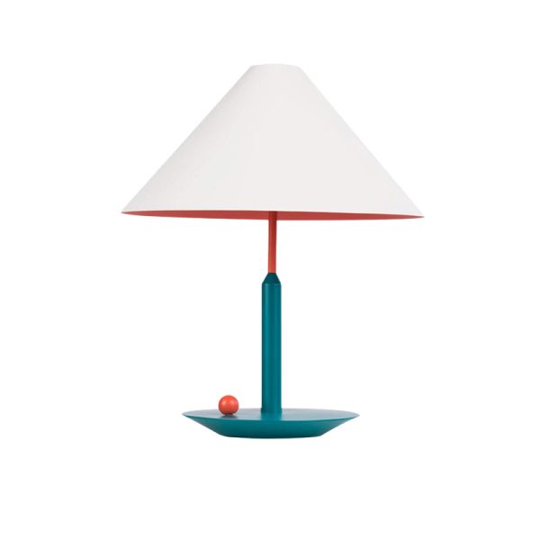 Colorful Metal Triangle Accent Table Lamp - Image 7