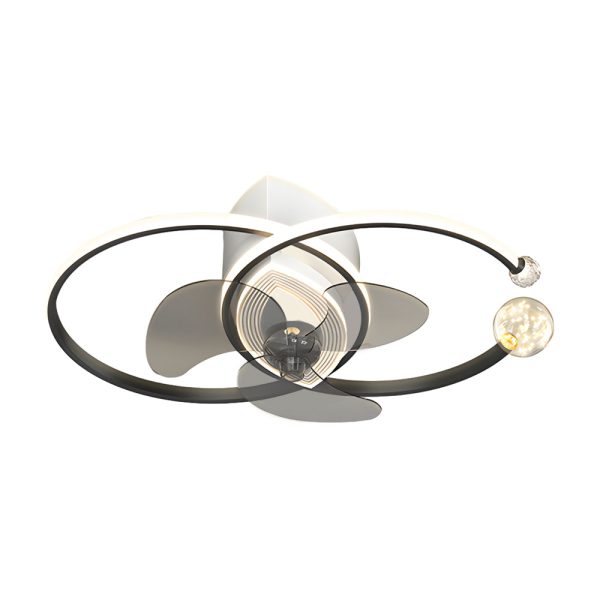 2 Rings Simple Luxury 3 Step Dimming Modern Bedroom Ceiling Fan and Light - Image 7
