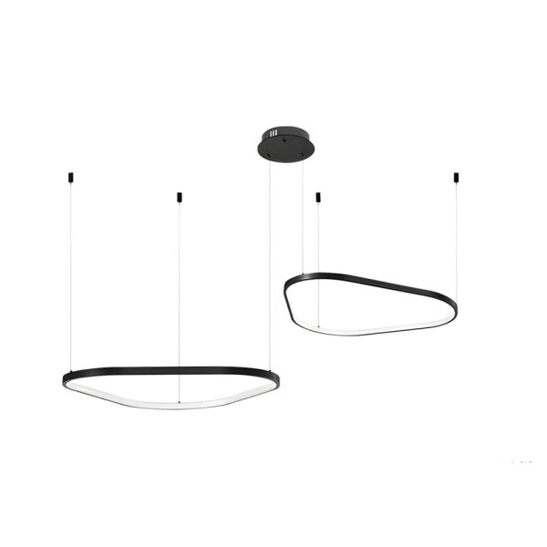 Black 1/2/3-Light Triangle Ring Chandelier - Image 10
