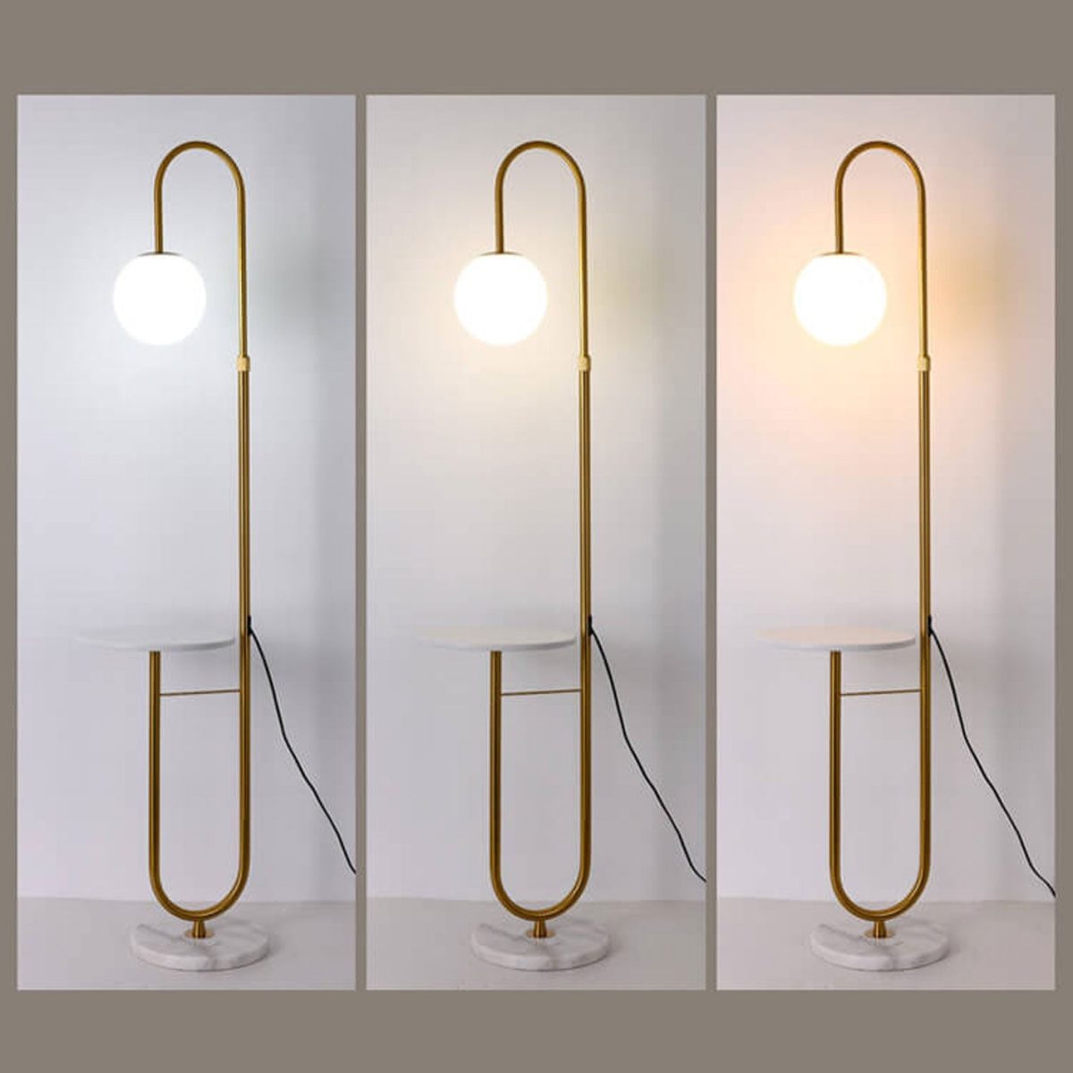 Nordic Minimalist Iron Marble  Table LED Standing Floor Lamp - Image 13