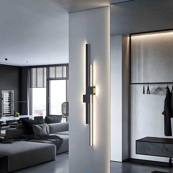 Modern Luxury Iron LED Strips Horizontal & Vertical Wall Mounted Light - Image 2