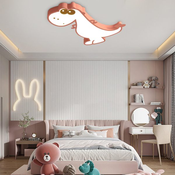 Cartoon Dinosaur Design LED Dimmable Nordic Flush Mount Ceiling Lights - Image 2