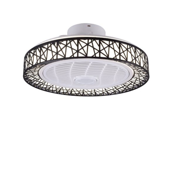 Modern Luxury Round Lace LED Flush Mount Ceiling Fan Light - Image 5