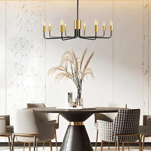 8 Lights Iron Farmhouse Creative American Style Chandelier Ceiling Light Fixture - Image 3
