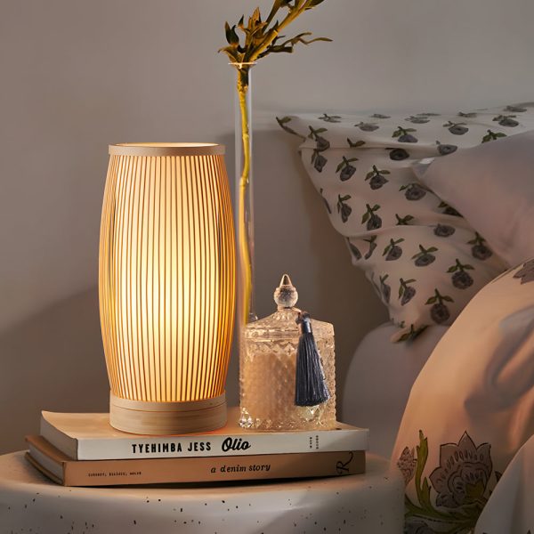 Japanese Lantern Bamboo LED Table Lamp - Image 2