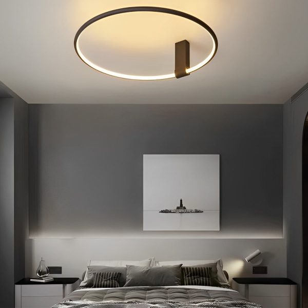 Adjustable Minimalist Round 3 Step Dimming LED Black Modern Ceiling Lights - Image 2
