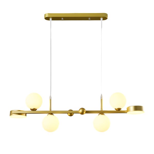 6/8-Light 3step Dimming Glass Ball LED Long Dining Room Chandelier - Image 13