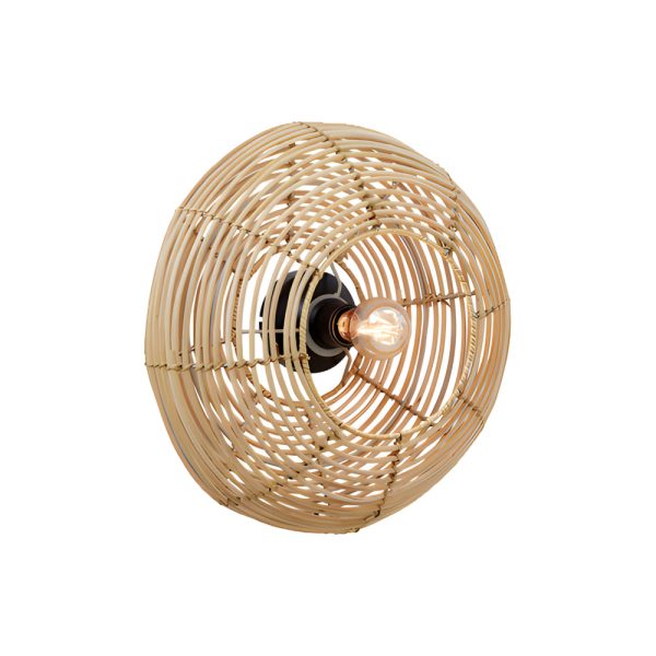 Round Woven Minimalist Wabi-Sabi Modern Hanging Ceiling Lights Wall Lamp - Image 7