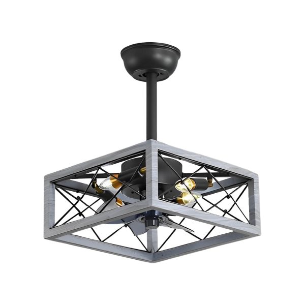 Retro Three Step Dimming LED Mute Bladeless Ceiling Fans with Remote - Image 24