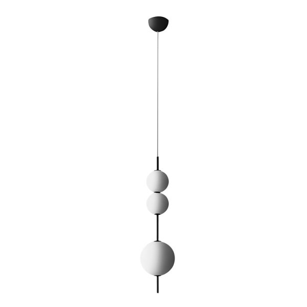 Gourd White Glass Bubbles LED Iron Nordic Chandelier Pendant Lighting - Image 8