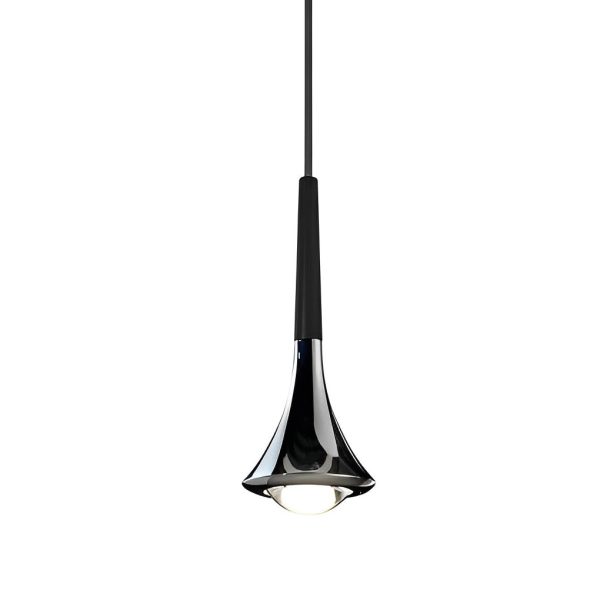 1-Light Water Drop Metal LED Nordic Staircase Pendant Lights Small Chandelier - Image 9