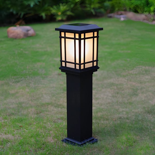 Waterproof Outdoor Three Step Dimming Black Modern Solar Path Lights - Image 2