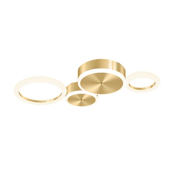Modern Gold LED Flush Mount Rings Circle Ceiling Light Fixture - Image 10